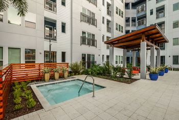 Heated Whirlpool Spa at Aurora Luxury Apartments in Downtown Tampa FL